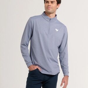 NWT Bad Birdie Men's VelocityVintage Indigo Quarter Zip Golf Pullover Sweatshirt